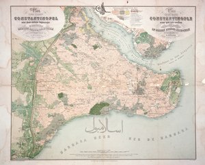 Mapa Konstantynopola i okolic, 1855-63